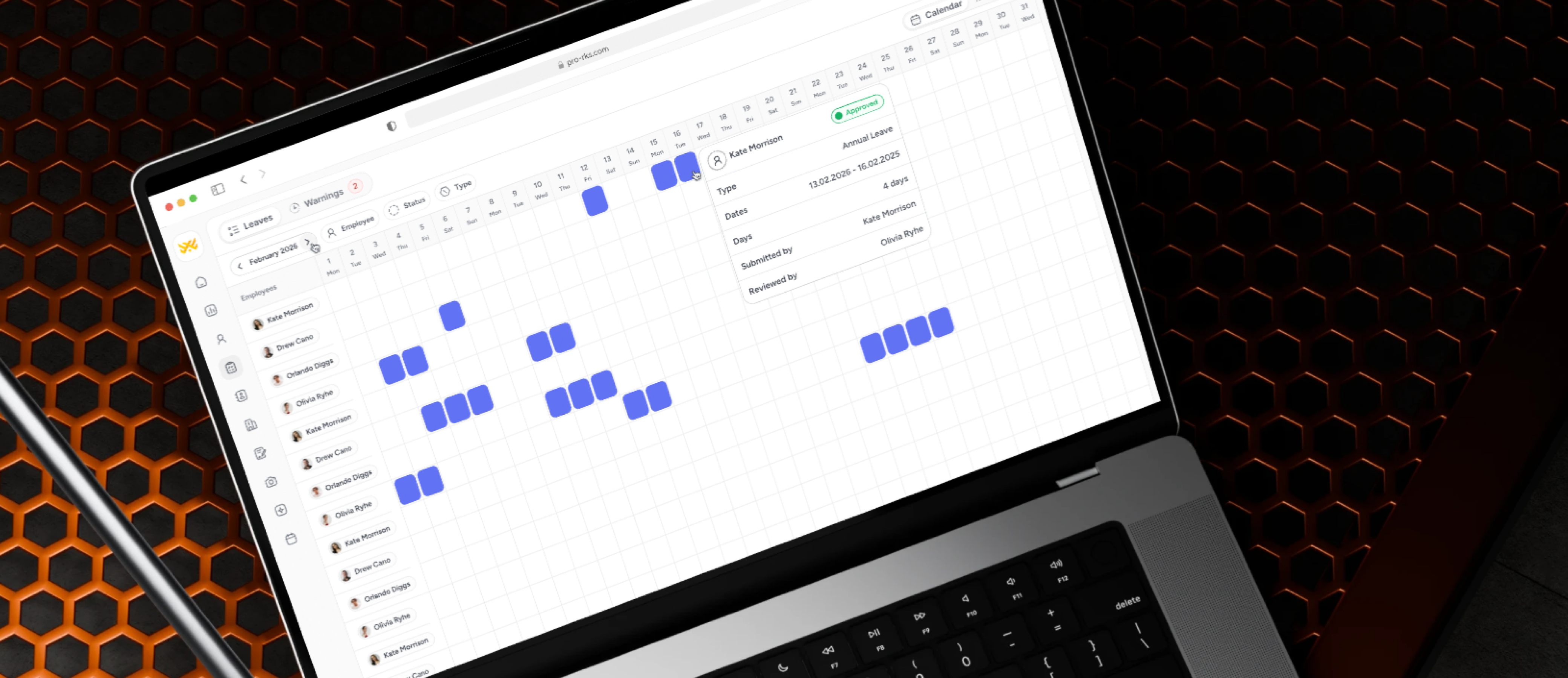 HR leave management visibility